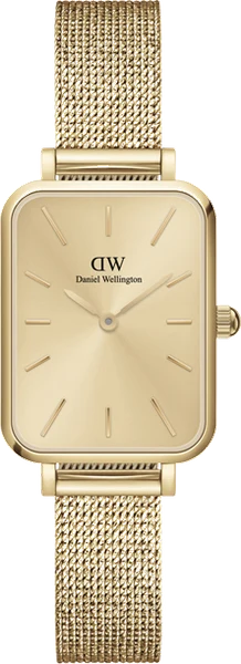 Montre Daniel Wellington DW00100485 Quadro Rectangulaire en Maille Rose Gold