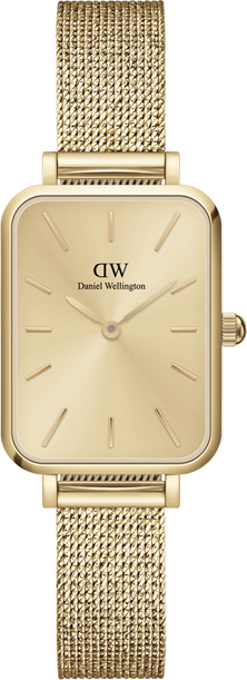 Montre Daniel Wellington DW00100485 Quadro Rectangulaire en Maille Rose Gold