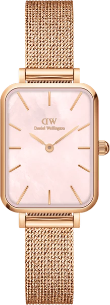 Montre Femme Daniel Wellington DW00100510 Quadro Pressed Melrose Nacre Rose