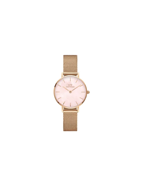 Montre Daniel Wellington Petite Melrose Pearl DW00100513 cadran nacre rose maille milanaise