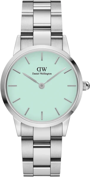 Montre Daniel Wellington DW00100537 Iconic Link Mint vert pastel 28mm en acier poli