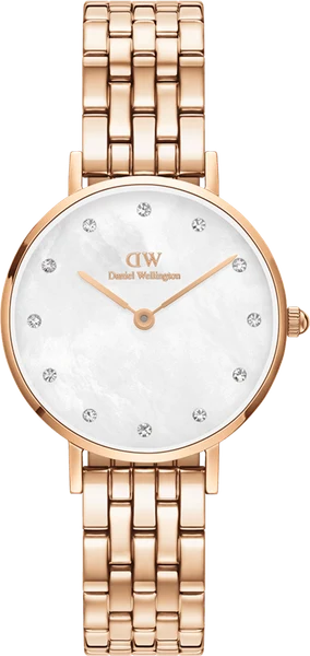Montre Femme Daniel Wellington Petite Lumine 5-Link Melrose DW00100613 cadran blanc nacre