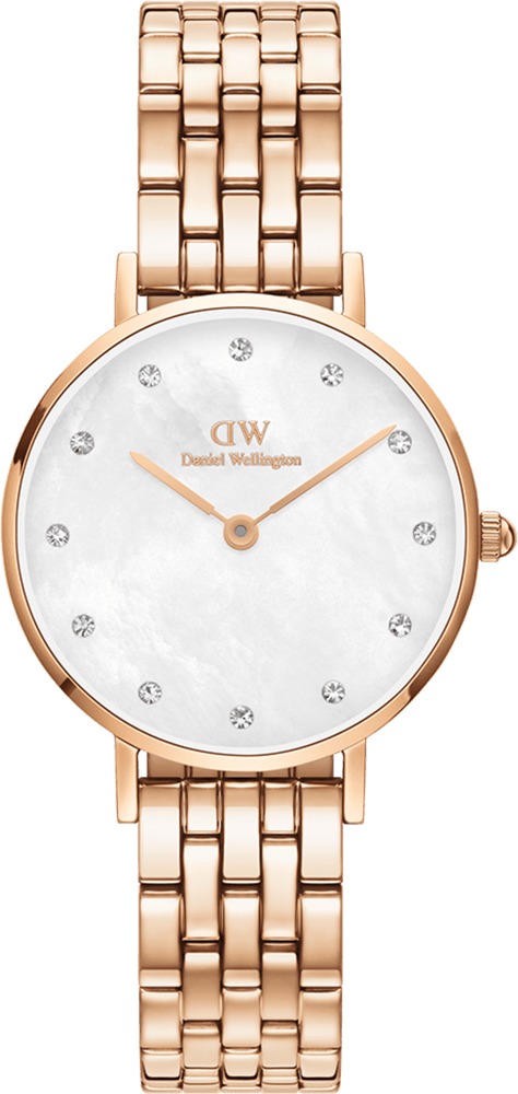 Montre Femme Daniel Wellington Petite Lumine 5-Link Melrose DW00100613 cadran blanc nacre
