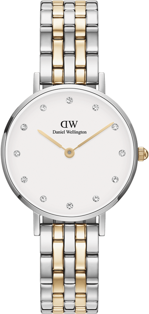 Montre Femme Daniel Wellington Petite Lumine 5-link Two-tone DW00100616 cadran blanc