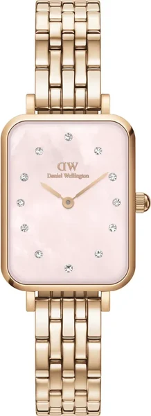 Montre Femme Daniel Wellington DW00100621 Quadro Lumine Rose Nacre Or Rose