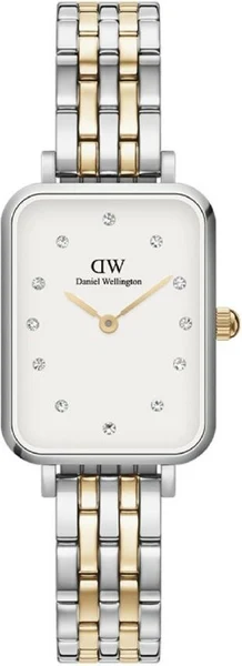 Montre Femme Daniel Wellington DW00100625 Quadro Lumine Bicolore et Cristaux