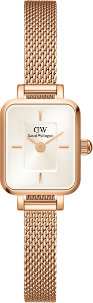 Montre Daniel Wellington DW00100651 Quadro Mini Melrose Rose Gold Champagne