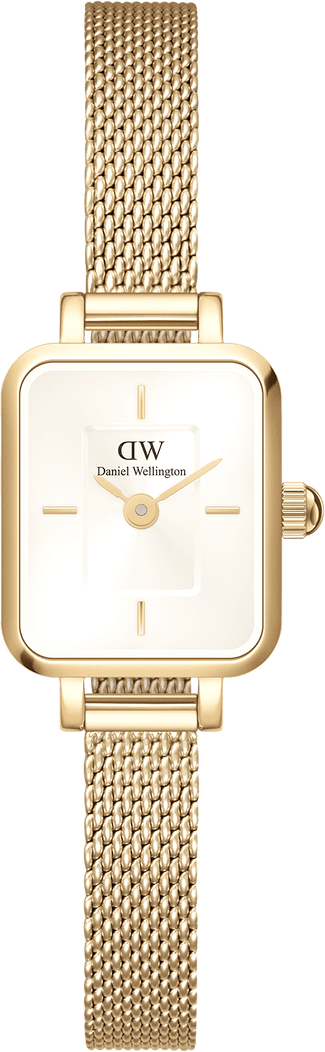 Montre Daniel Wellington DW00100656 Quadro Mini Maille Milanaise Dorée