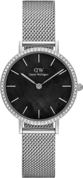 Montre Femme Daniel Wellington Petite Lumine Bezel Sterling DW00100661 cadran noir nacre