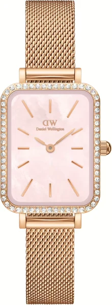 Montre Femme Daniel Wellington DW00100669 Quadro Lumine Melrose Cadran Rose