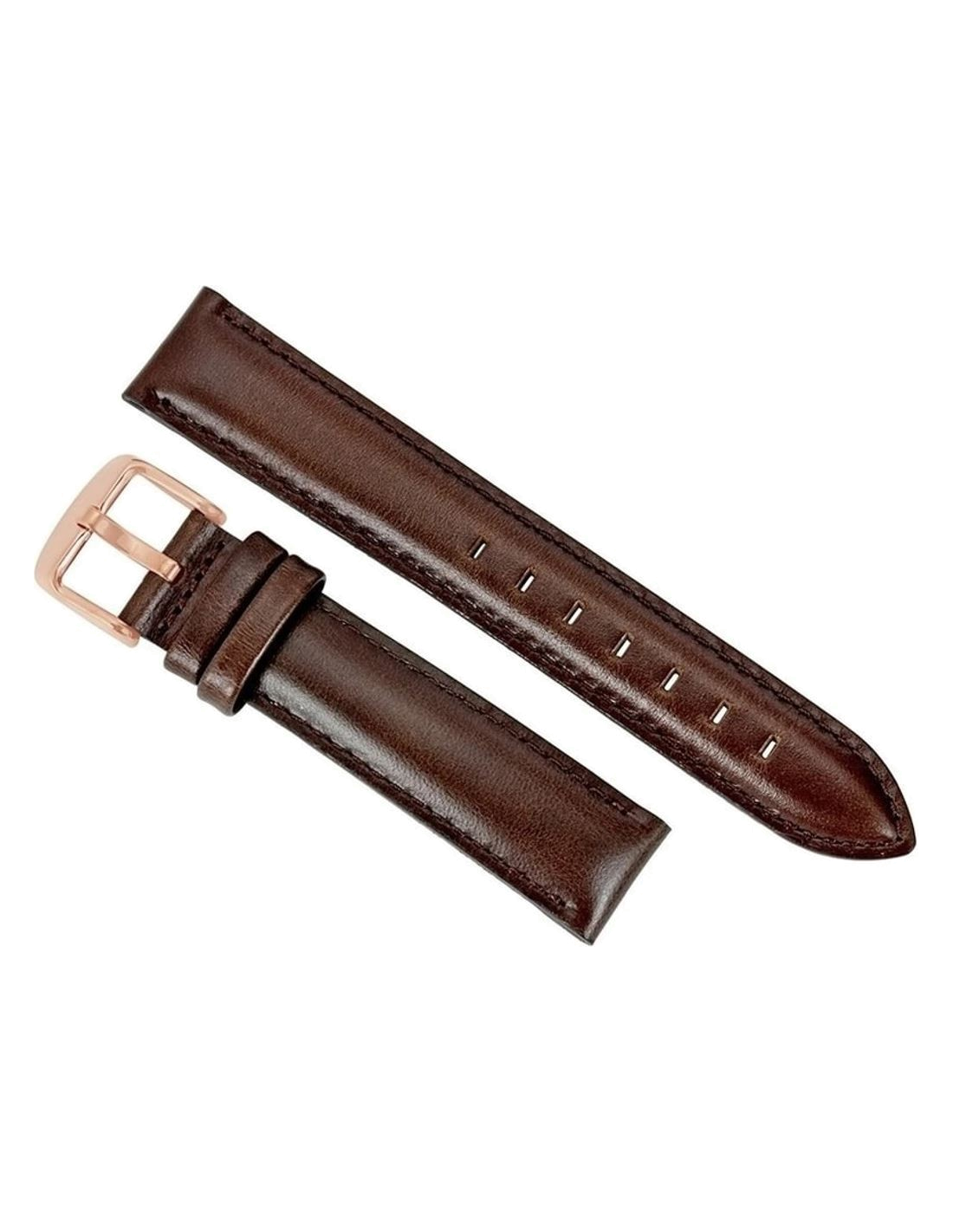 Bracelet cuir marron Daniel Wellington CLASSIC ST MAWES - Référence DW00200035 (18 mm) / DW00200006 (20 mm) vue 2