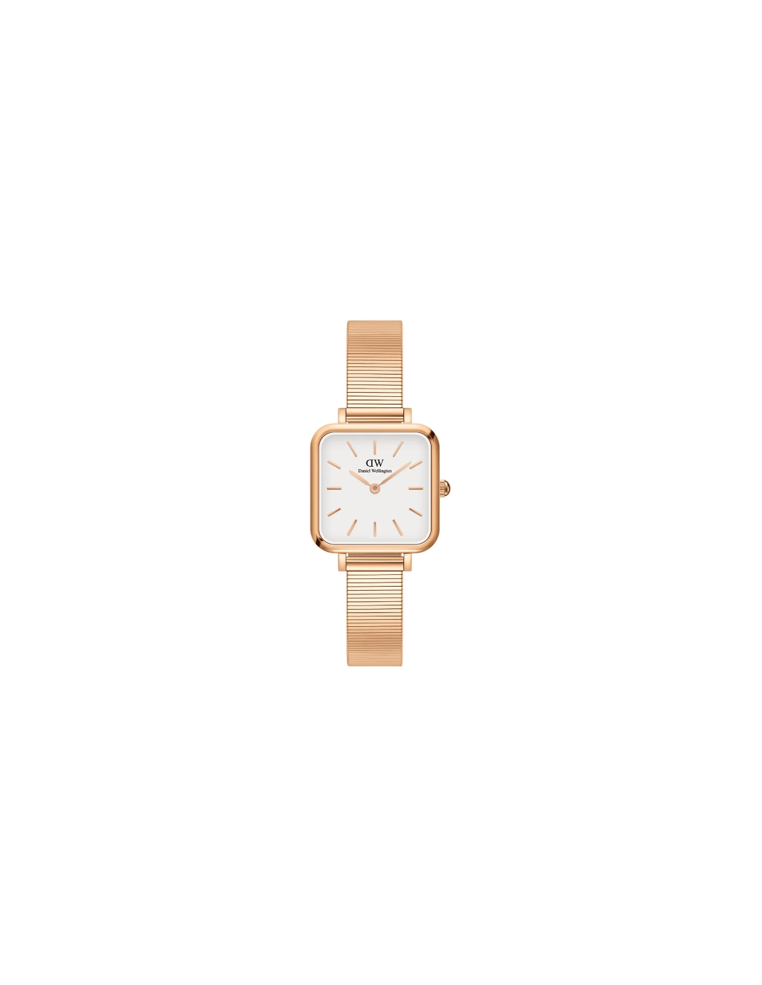 Montre Daniel Wellington Quadro Studio carée or rose cadran blanc