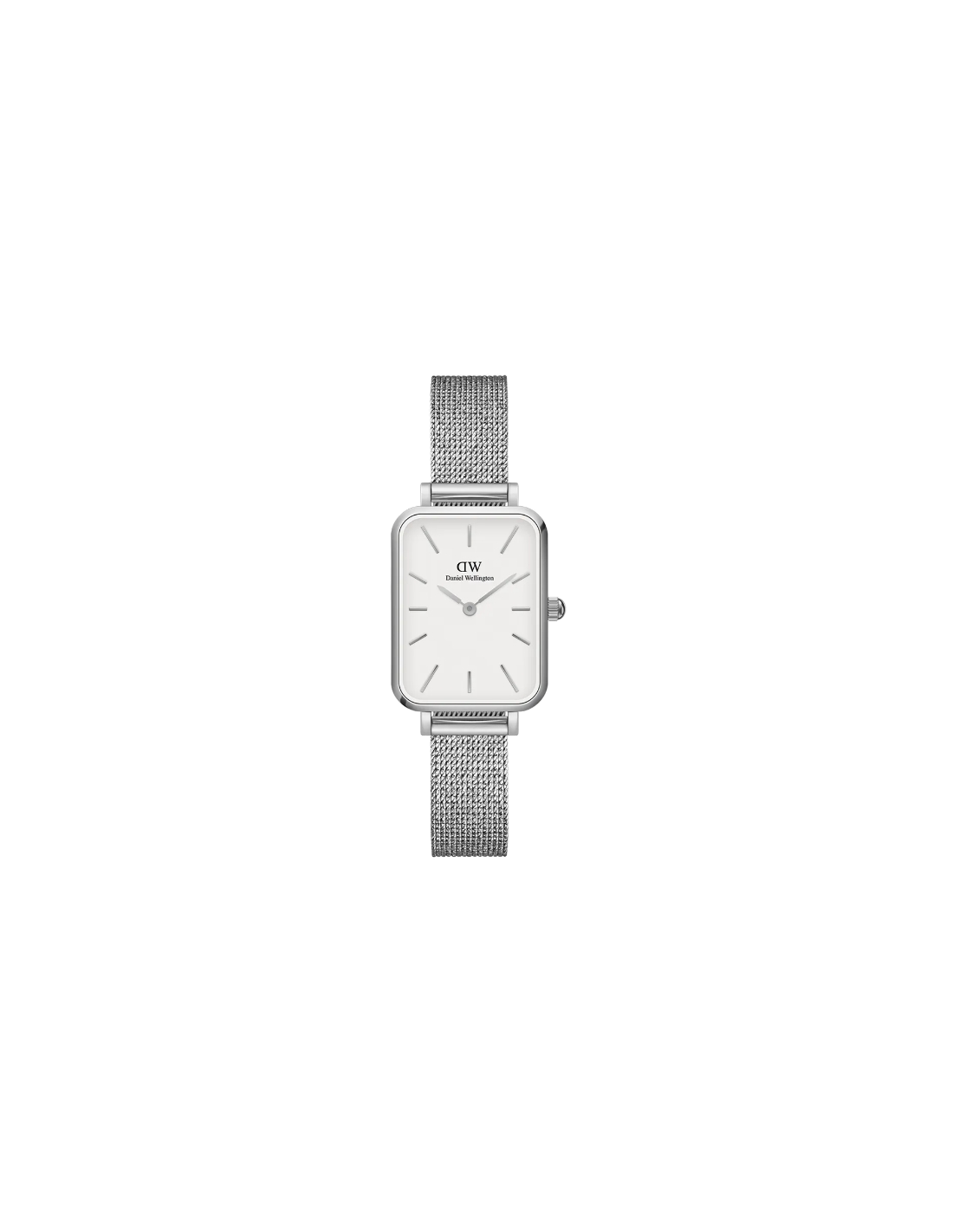 Montre Daniel Wellington Quadro Pressed Sterling DW00100438 Rectangulaire en maille milanaise