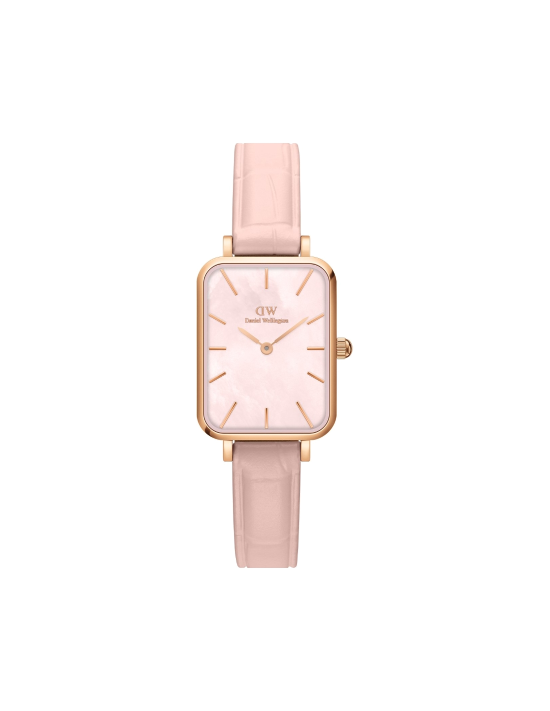 Montre Daniel Wellington Quadro Pressed Rose DW00100508 Rectangulaire cadran nacre