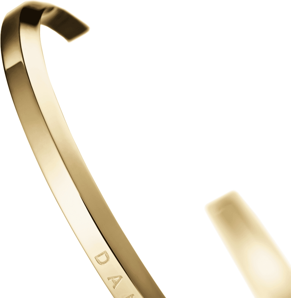 Bracelet Classic Jonc Daniel Wellington en acier doré - Réf. DW00400074 - Taille L pour femme vue 2