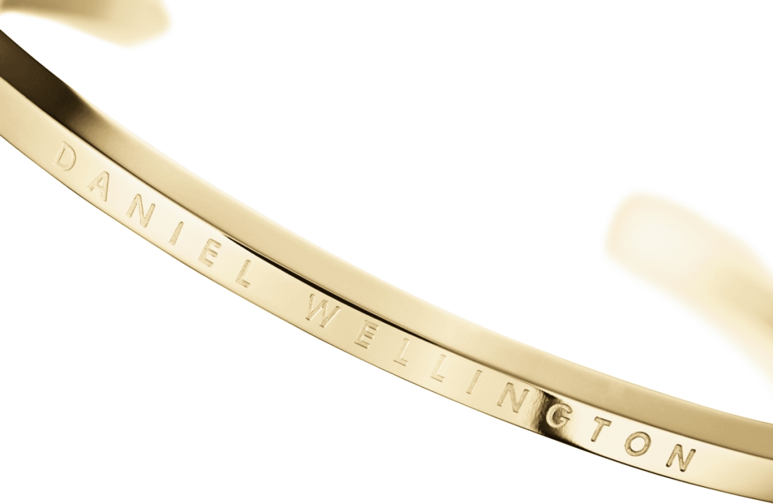 Bracelet Classic Jonc Daniel Wellington en acier doré - Réf. DW00400074 - Taille L pour femme vue 3