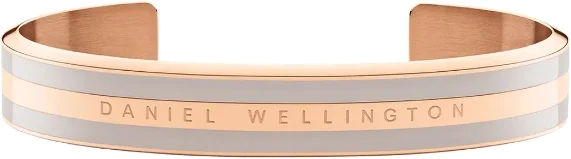 Bracelet Daniel Wellington Emalie Desert Sand en acier poli doré or rose DW00400012 Taille S