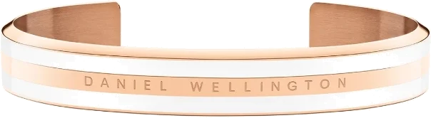 Bracelet Daniel Wellington Emalie Satin White en acier poli doré or rose DW00400007 Taille S
