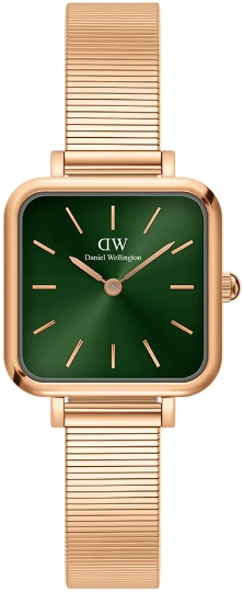 Montre Daniel Wellington DW00100519 Quadro Studio Carrée Or Rose et Cadran Sombre