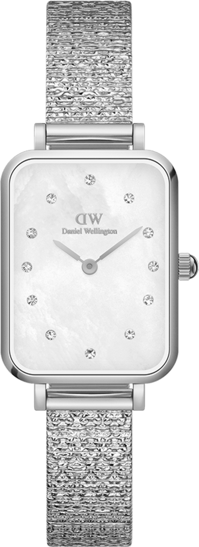 Montre Daniel Wellington Quadro Pressed Piano DW00100580 Rectangulaire en métal gris