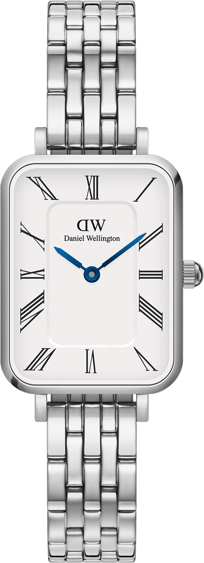 Montre Daniel Wellington Quadro Roman DW00100691 Link en Maille Milanaise Or Rose
