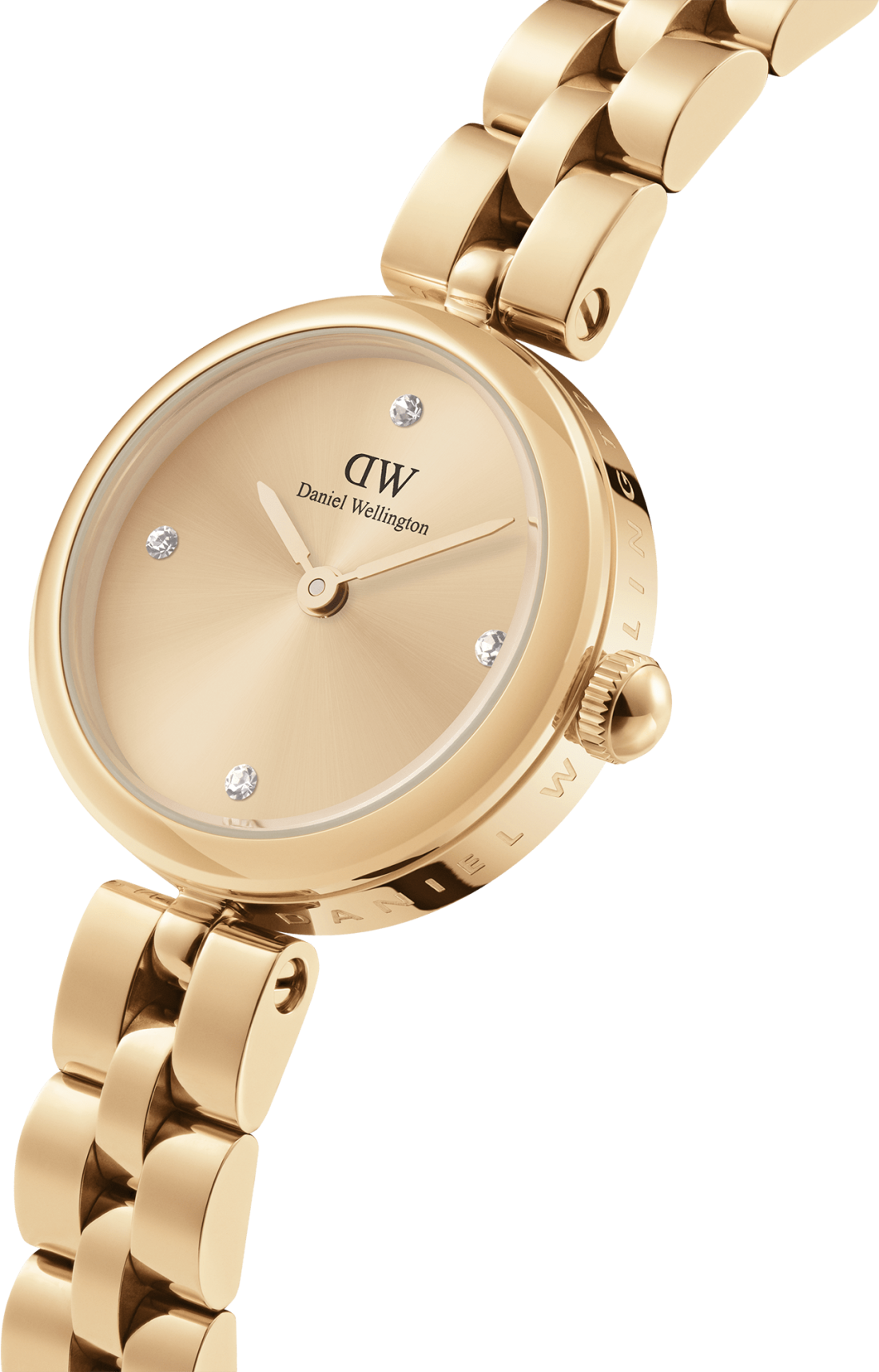 Montre Daniel Wellington DW00100718 Elan Lumine Gold - Cadran doré 22mm pour femme, bracelet acier or vue 2