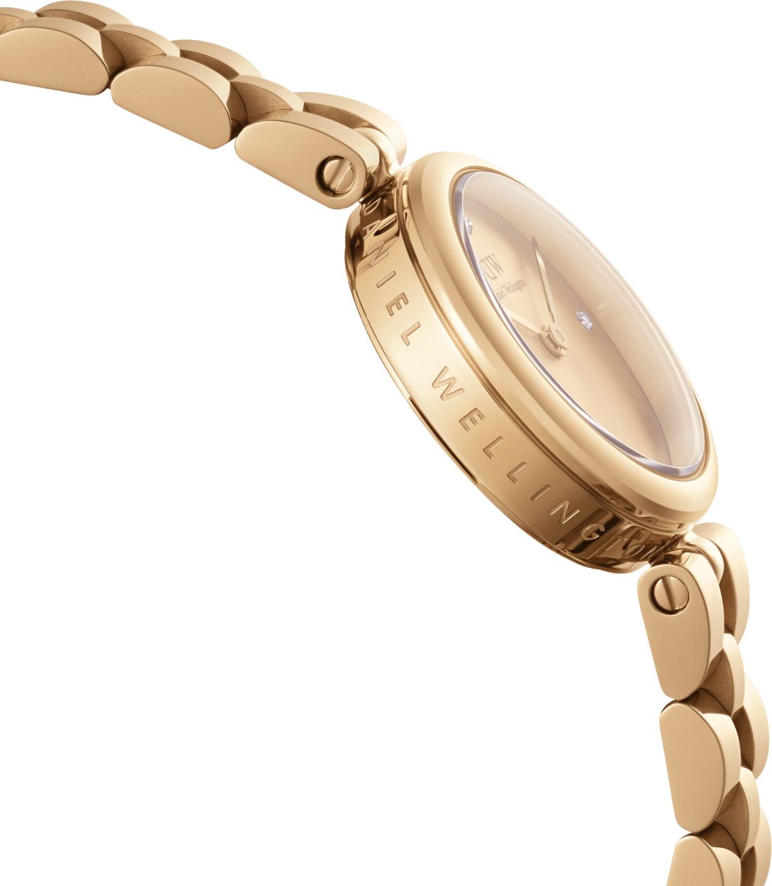 Montre Daniel Wellington DW00100718 Elan Lumine Gold - Cadran doré 22mm pour femme, bracelet acier or vue 3