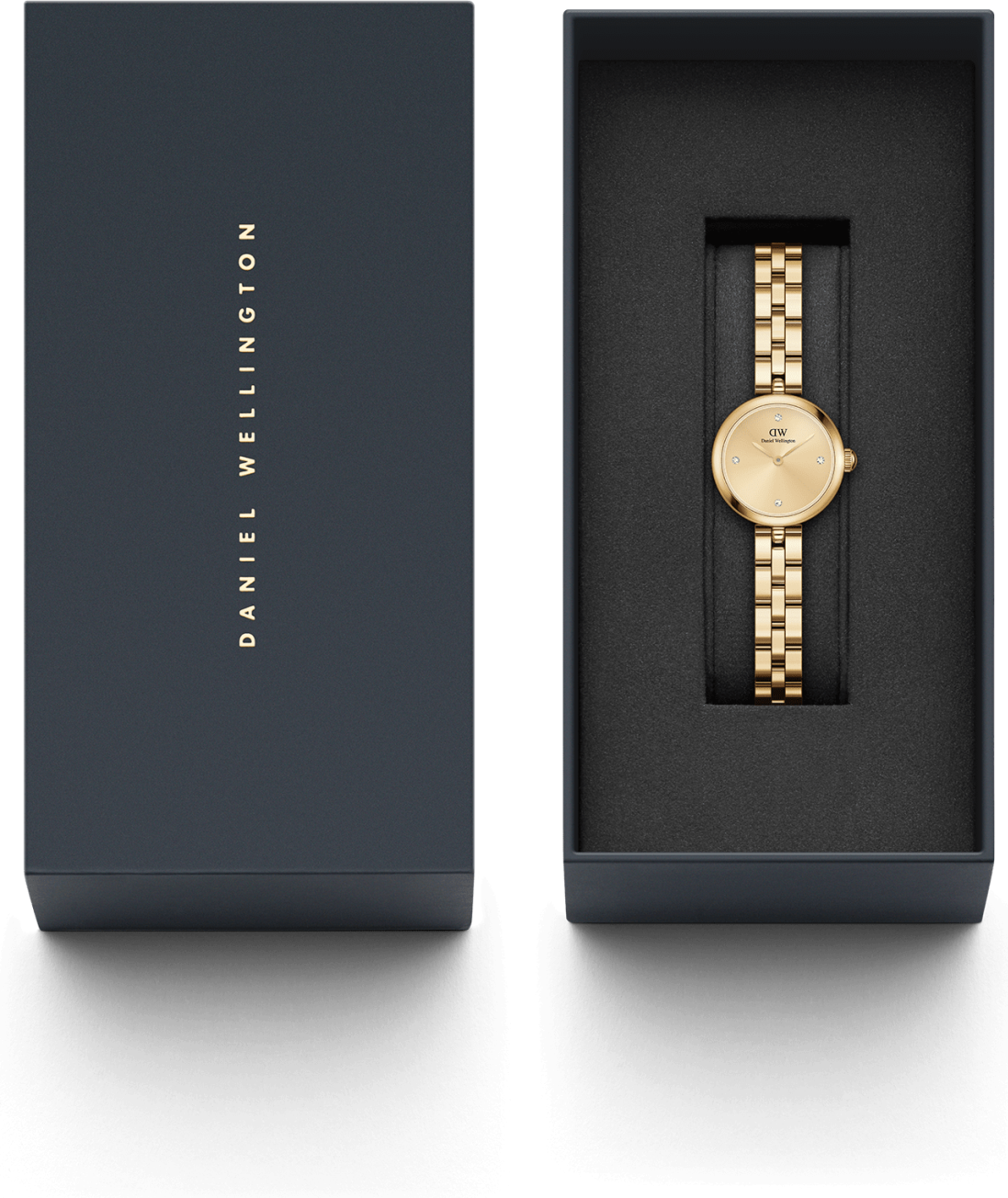 Montre Daniel Wellington DW00100718 Elan Lumine Gold - Cadran doré 22mm pour femme, bracelet acier or vue 5