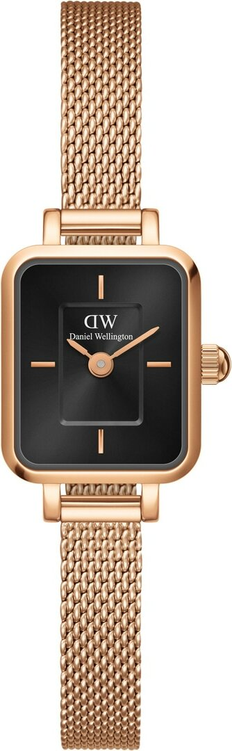 Montre Daniel Wellington DW00100647 Quadro Mini Melrose Onyx Or Rose