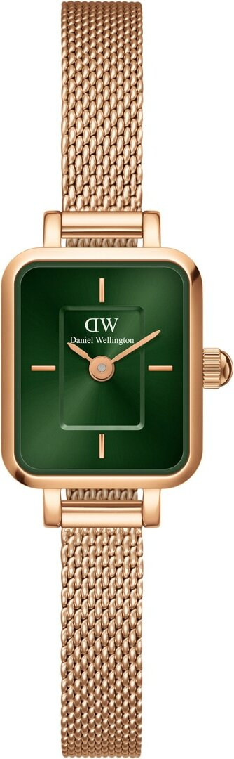 Montre Femme Daniel Wellington DW00100648 Quadro Mini Acier Rose Gold Cadran Vert