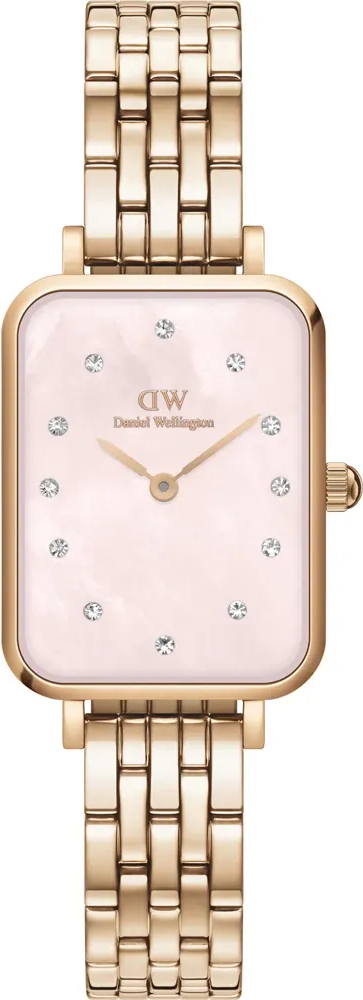 Montre Femme Daniel Wellington DW00100621 Quadro Lumine Rose Nacre Or Rose
