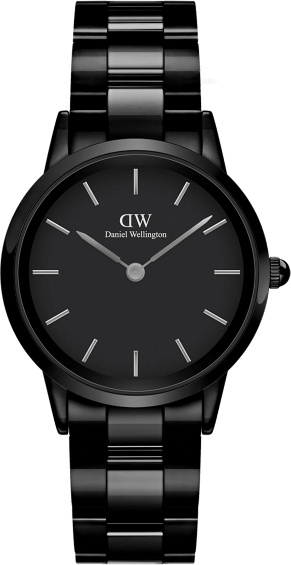 Montre Femme Daniel Wellington Iconic Link Ceramic 32mm DW00100414 cadran noir