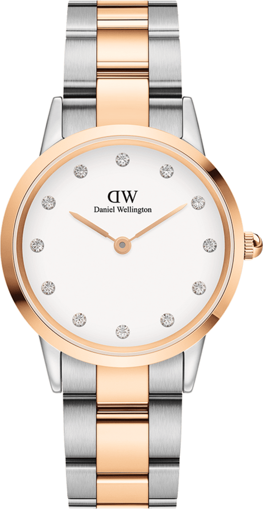 Montre Femme Daniel Wellington Iconic Link Lumine 28mm DW00100359 cadran blanc