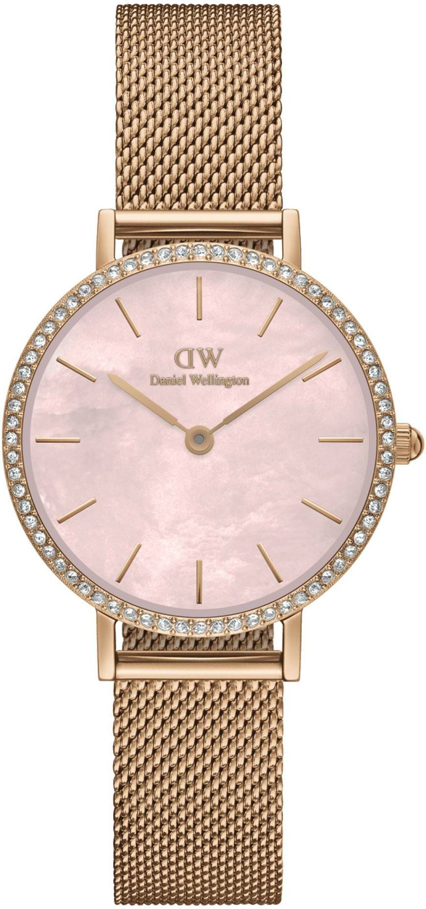 Montre Femme Daniel Wellington Petite Lumine Bezel Melrose DW00100663 cadran rose nacre