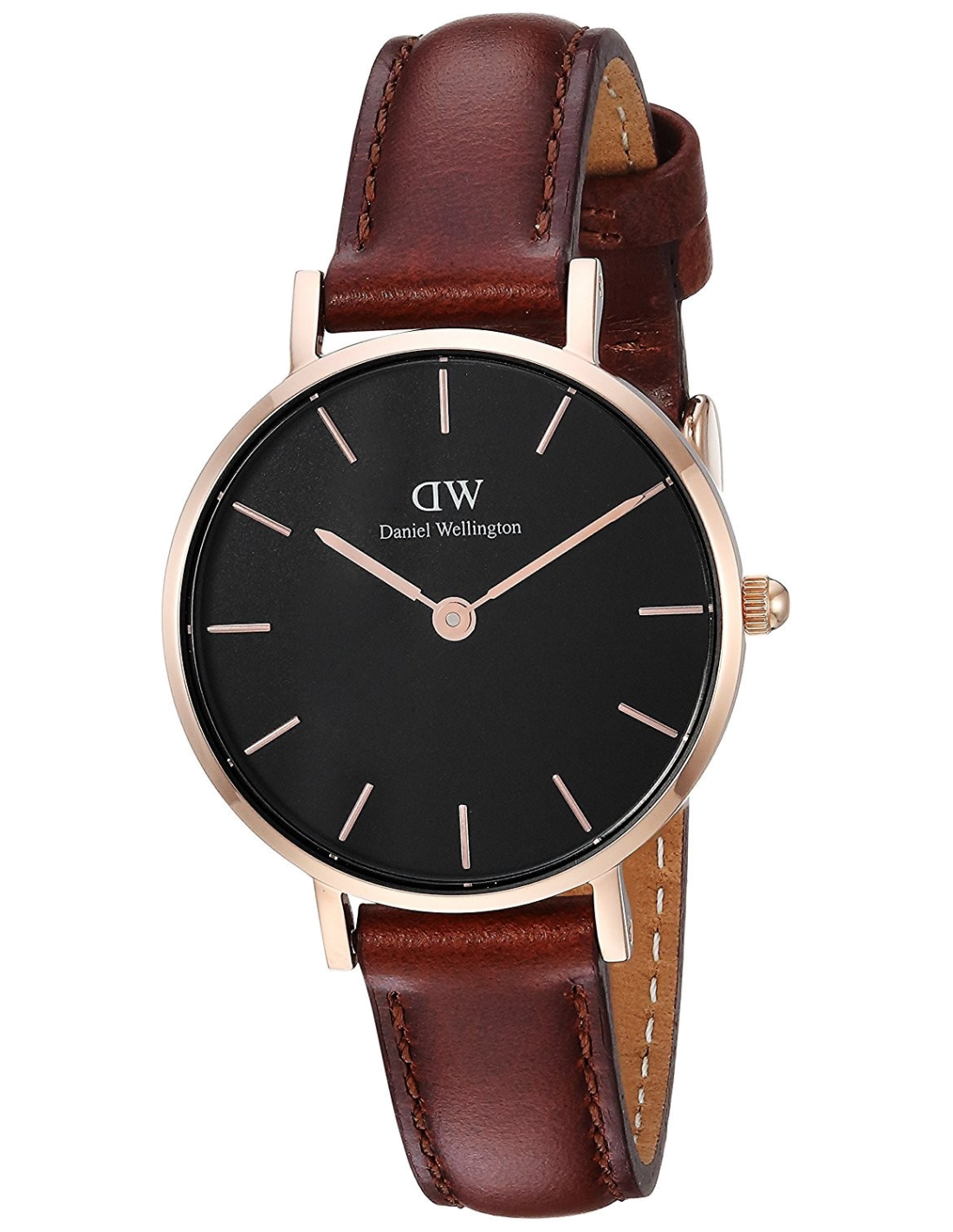 Montre Daniel Wellington Classic Petite DW00100225 bracelet cuir marron