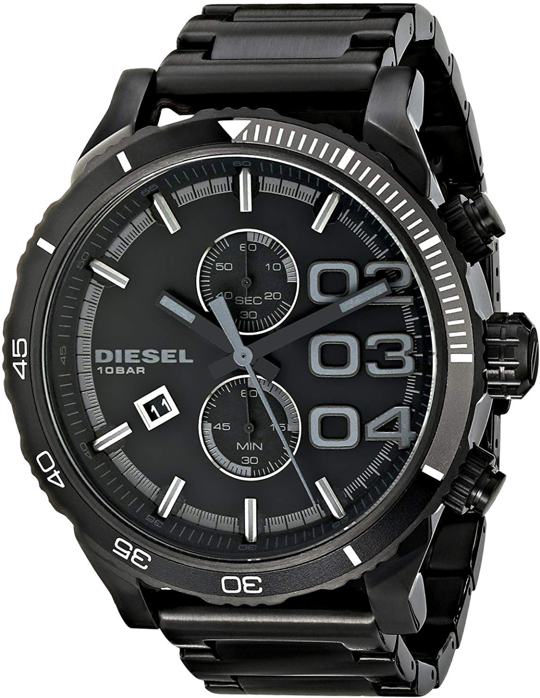 Montre Homme Diesel Double down 48 DZ4326 Bracelet noir en acier