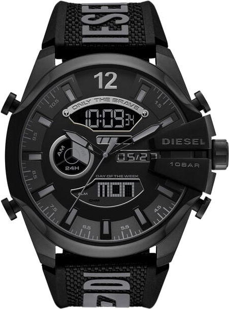 Montre Homme Diesel Mega Chief DZ4593 bracelet noir en nylon et silicone cadran multifonction
