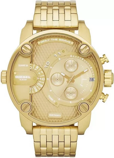Montre Homme Diesel Little Daddy DZ7287 bracelet doré en acier cadran multifonction