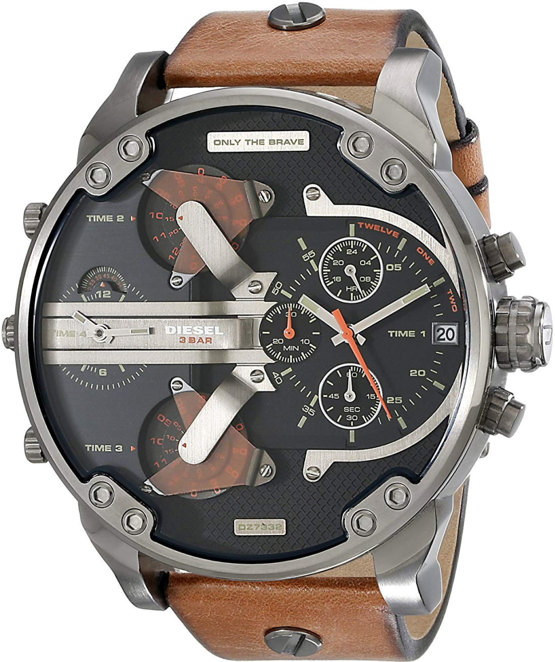 Montre Diesel Mr Daddy anthracite acier DZ7332 grand cadran XXL