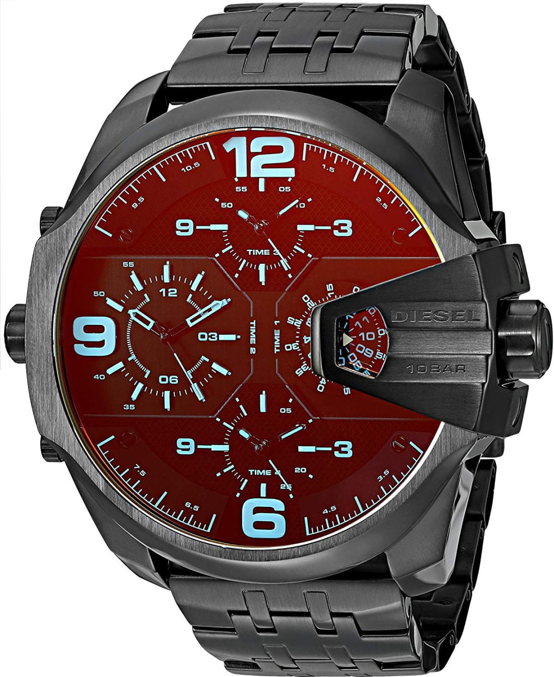 Montre Diesel Uber Chief DZ7373 Bracelet Acier Noir