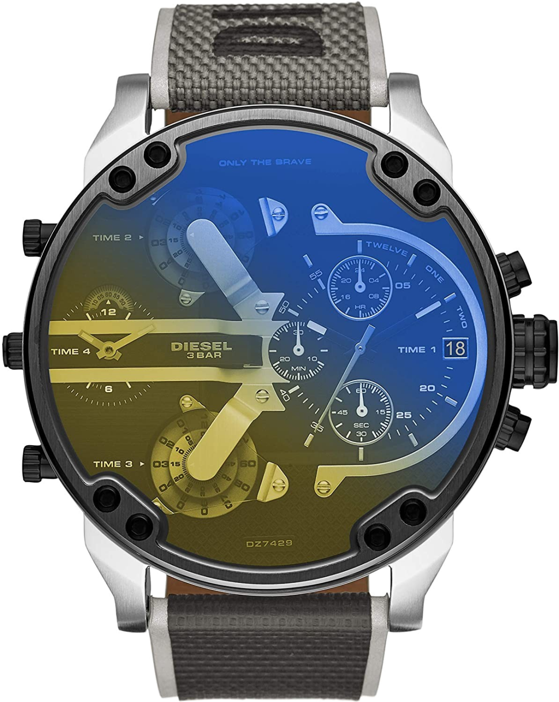 Montre Homme Diesel Mr. Daddy 2.0 XXL DZ7429 bracelet fluo