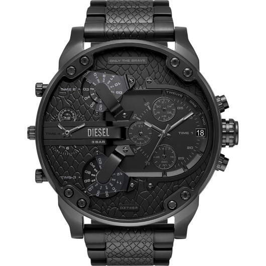 Montre Diesel Mr Daddy 2.0 DZ7468 acier inoxydable noire chronographe XXL