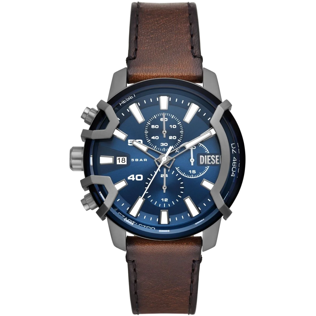 Montre Homme Diesel Griffed Mini DZ4604 bracelet cuir marron