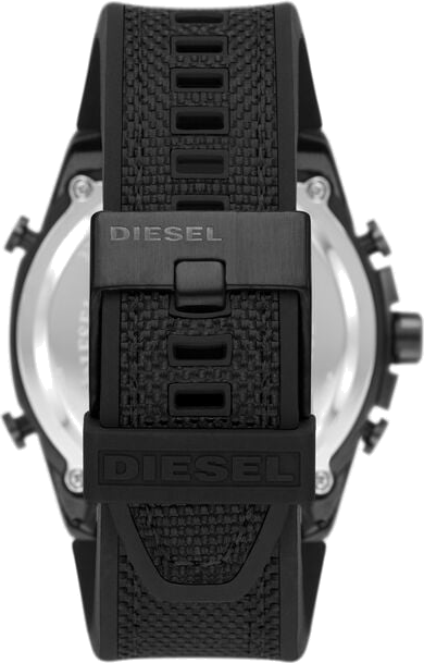 Montre Homme Diesel Mega Chief DZ4593 bracelet noir en nylon et silicone cadran multifonction vue 2