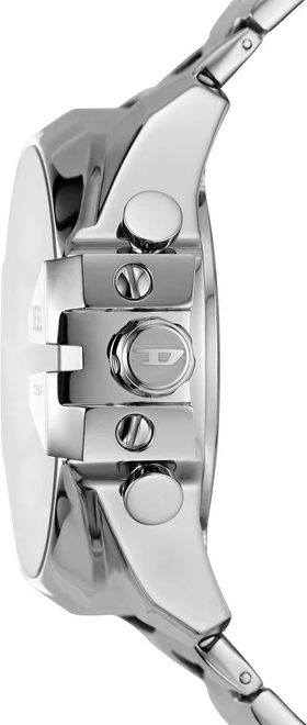 Montre Homme Diesel Mega Chief DZ4648 bracelet argent en acier cadran multifonction vue 2
