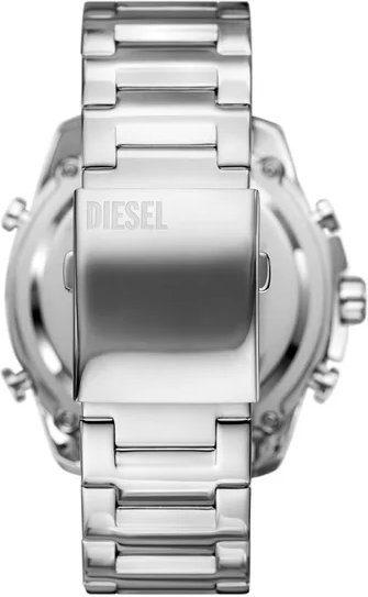 Montre Homme Diesel Mega Chief DZ4648 bracelet argent en acier cadran multifonction vue 3