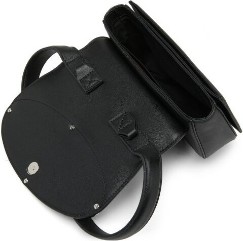 Sac à main Diesel 1DR Medium en cuir noir pour femme - Réf. 111504 vue 4