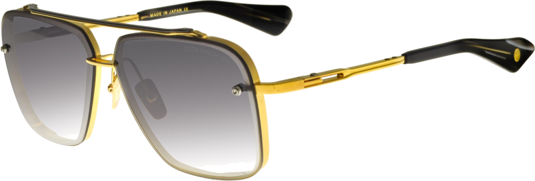 Lunettes de soleil DITA Mach Six DTS121 Titane black rhodium