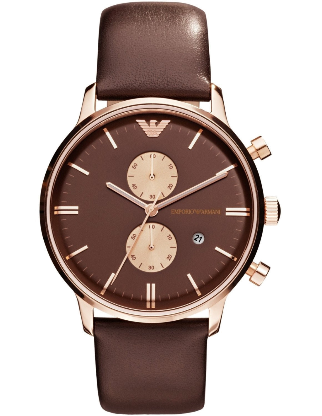 Montre Homme Emporio Armani Classic AR0387 New Retro Acier et Cuir