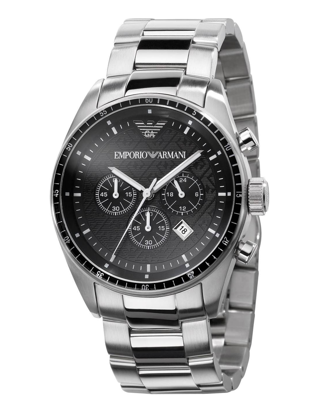 Emporio Armani AR0585 montre chronographe noire — Montres Outlet